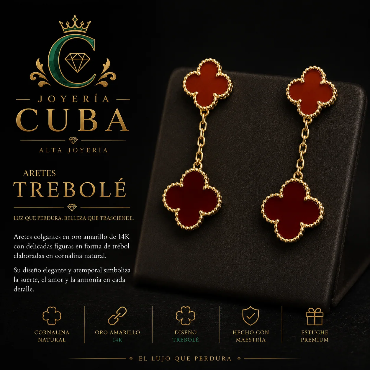 Aretes Trebolé